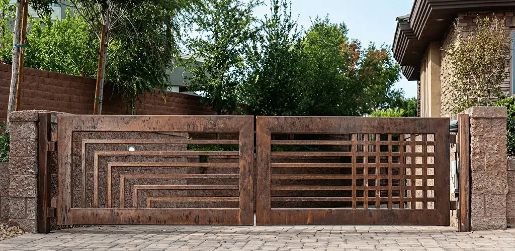 Custom driveway gate installation for a home entrance in Provo, UT