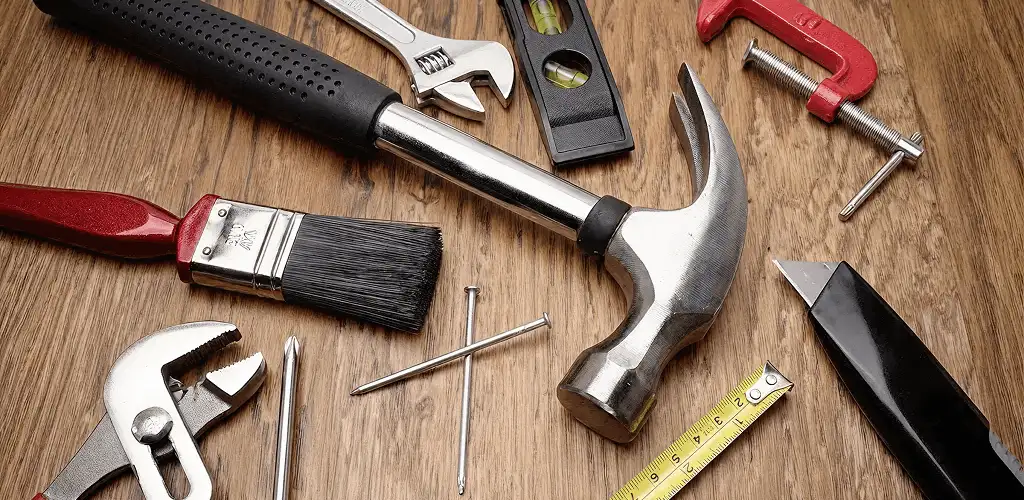 Handyman tools laid out for home repair and maintenance work in Provo, UT