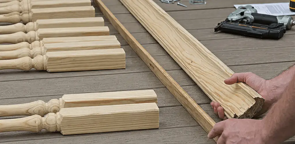 Handrail installation materials and wood components for stair rail work in Provo, UT